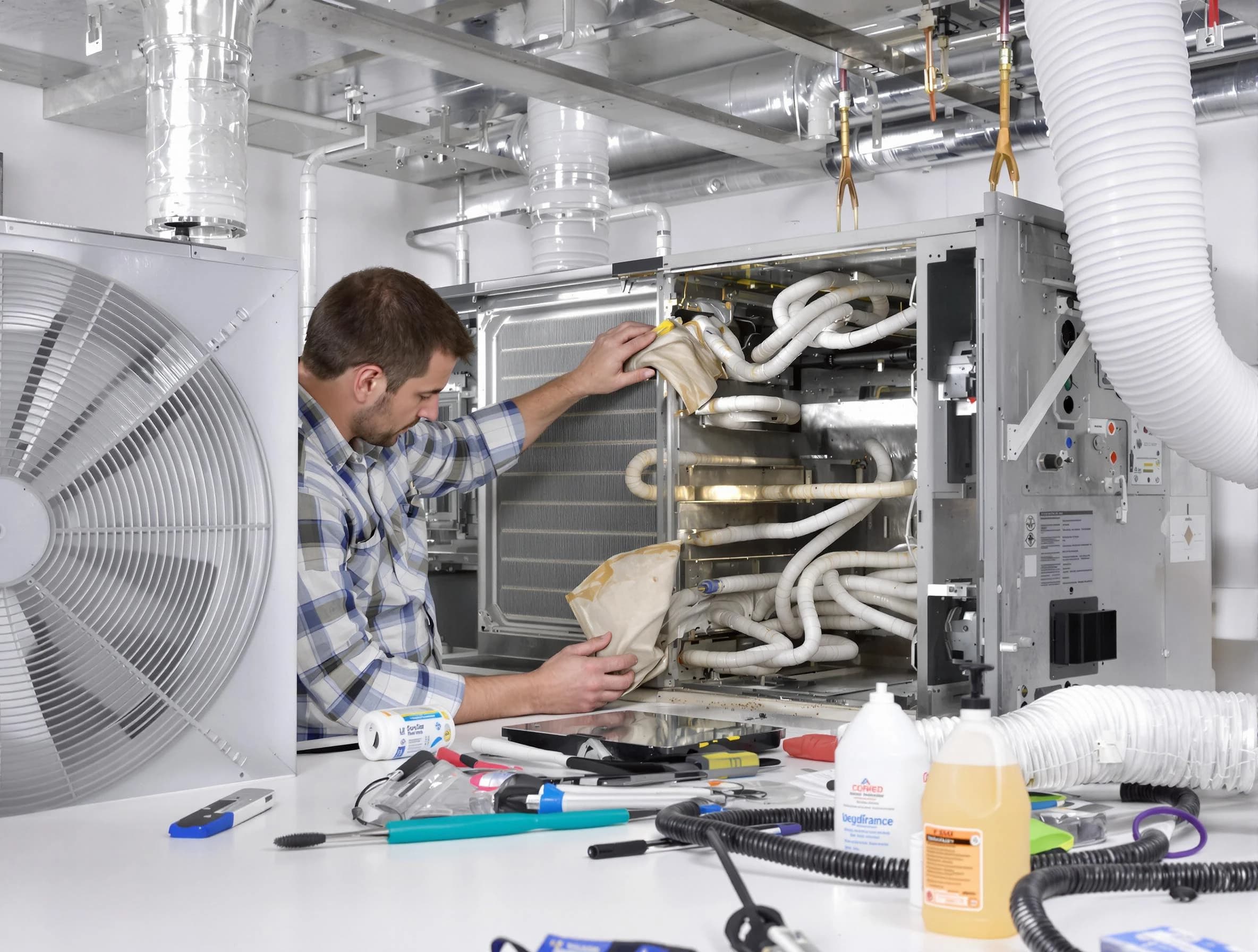 Roxborough Park Air Duct Cleaning specialist performing precision AC coil cleaning in Roxborough Park