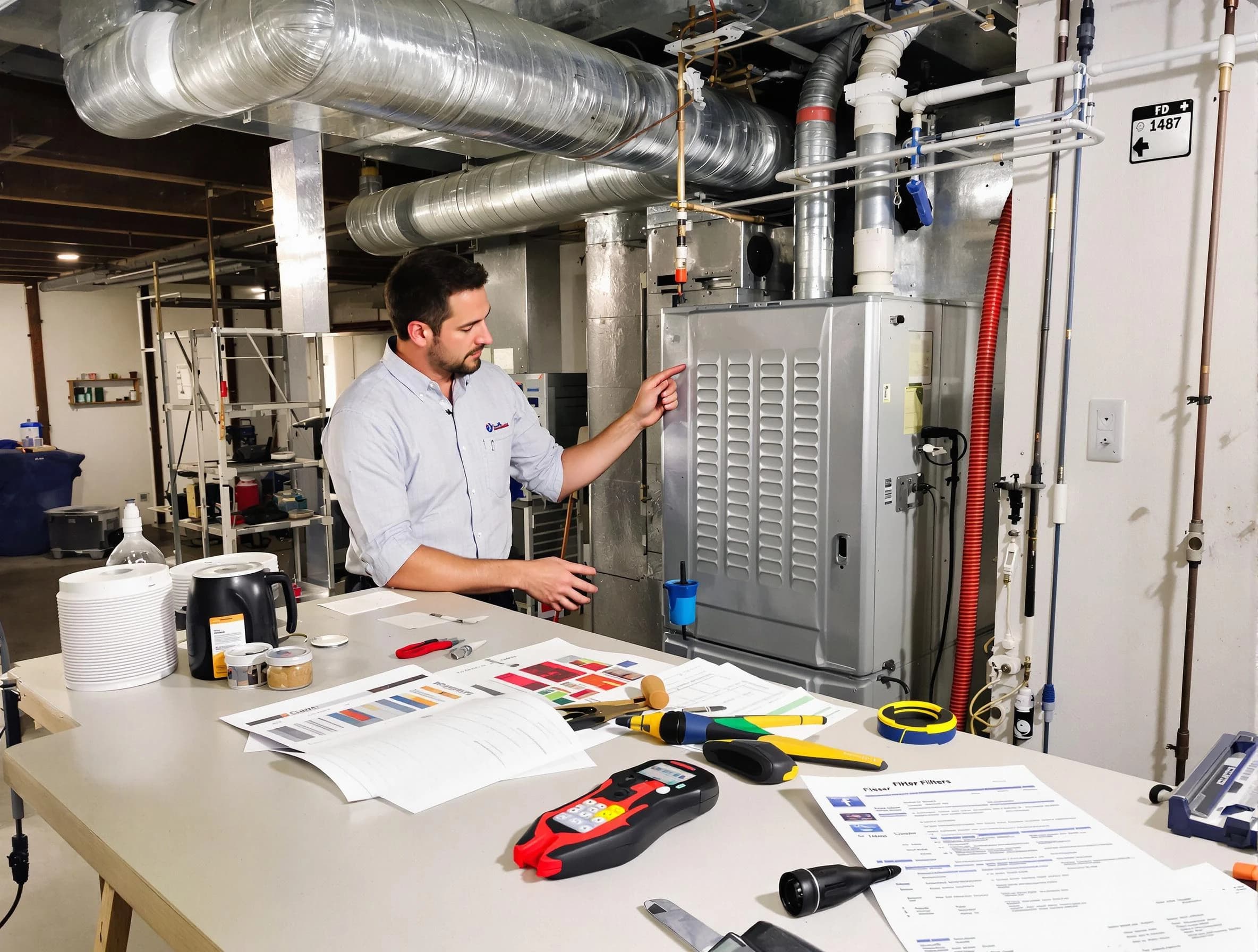 Roxborough Park Air Duct Cleaning inspector conducting detailed filter system evaluation using professional diagnostic tools in Roxborough Park