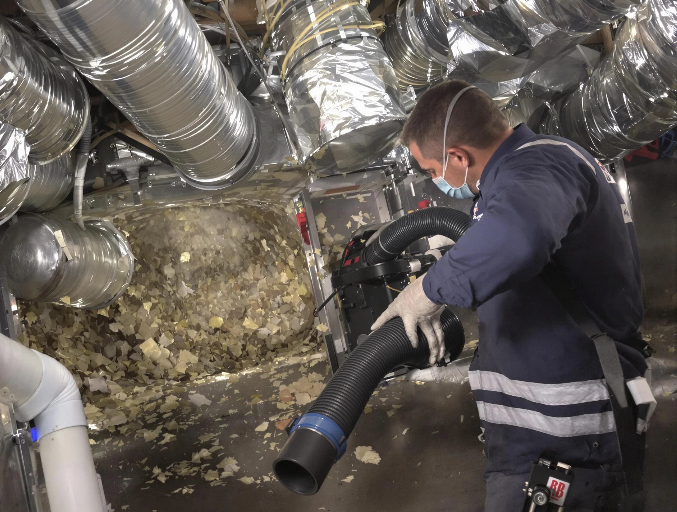 Roxborough Park Air Duct Cleaning specialist operating negative pressure cleaning equipment for thorough duct maintenance in Roxborough Park